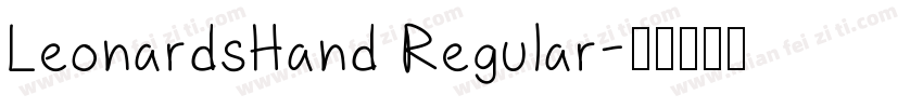 LeonardsHand Regular字体转换